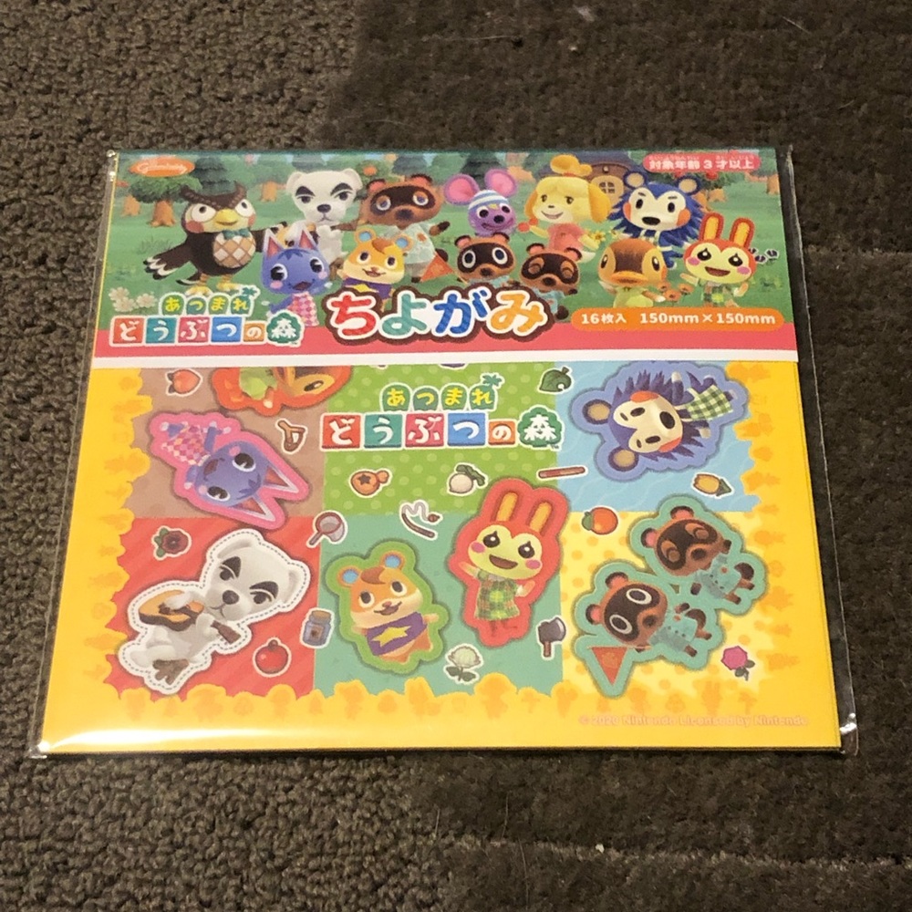 Animal Crossing Origami Paper Japan Exclusive Japanese Official Nintendo
